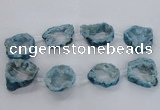 CNG1589 15.5 inches 30*35mm - 35*40mm freeform plated druzy agate beads