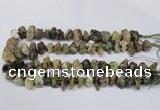 CNG1598 15.5 inches 10*14mm - 15*20mm nuggets green garnet beads