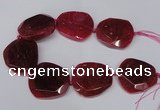 CNG1605 15.5 inches 45*50mm faceted freeform agate beads