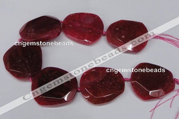 CNG1605 15.5 inches 45*50mm faceted freeform agate beads