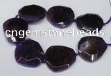 CNG1606 15.5 inches 45*50mm faceted freeform agate beads