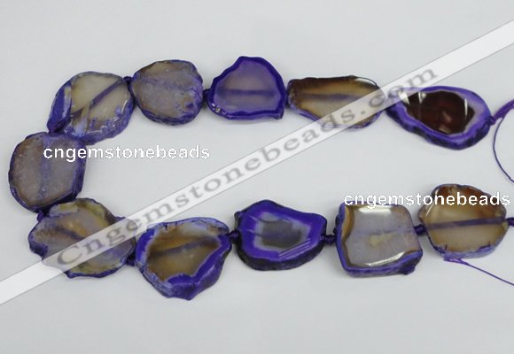 CNG1612 15.5 inches 25*35mm - 30*45mm freeform agate gemstone beads