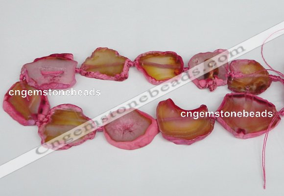 CNG1613 15.5 inches 25*35mm - 30*45mm freeform agate gemstone beads