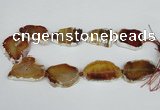 CNG1614 15.5 inches 25*35mm - 30*45mm freeform agate gemstone beads