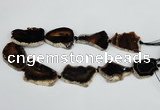 CNG1615 15.5 inches 25*35mm - 30*45mm freeform agate gemstone beads