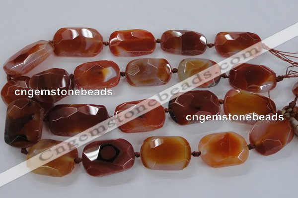 CNG1634 15.5 inches 25*35mm - 25*40mm faceted freeform agate beads