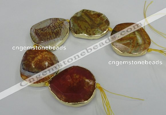 CNG1637 8 inches 40*45mm - 45*50mm freeform agate beads