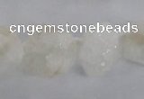 CNG1640 15.5 inches 13*18mm - 18*25mm nuggets plated druzy agate beads