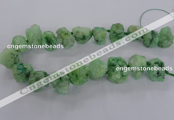 CNG1646 15.5 inches 18*25mm - 22*30mm nuggets plated druzy agate beads