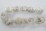 CNG1647 15.5 inches 22*30mm - 25*45mm nuggets plated druzy agate beads