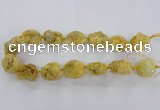 CNG1667 15.5 inches 18*25mm - 22*30mm nuggets plated druzy agate beads