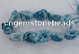 CNG1672 15.5 inches 22*30mm - 25*45mm nuggets plated druzy agate beads