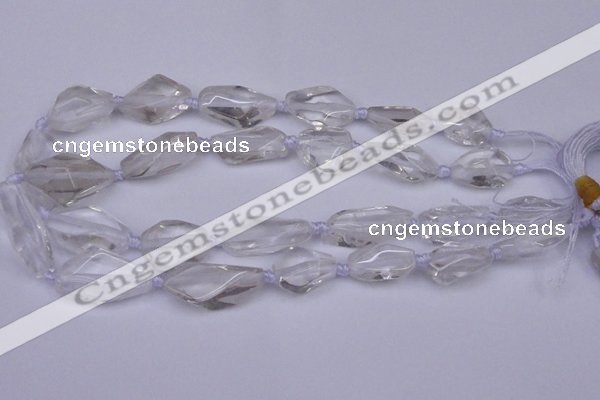 CNG1700 15.5 inches 15*20mm - 18*35mm nuggets white crystal beads