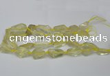 CNG1702 15.5 inches 15*20mm - 18*35mm nuggets lemon quartz beads