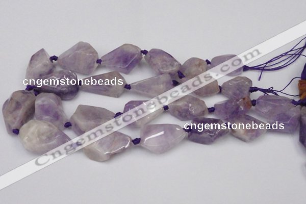 CNG1706 15.5 inches 15*20mm - 18*35mm nuggets lavender amethyst beads