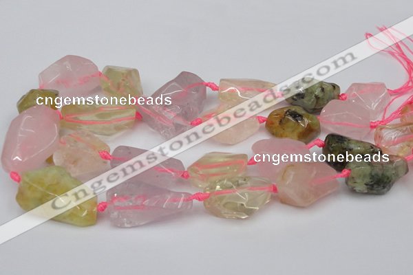 CNG1710 15.5 inches 15*20mm - 18*35mm nuggets mixed quartz beads