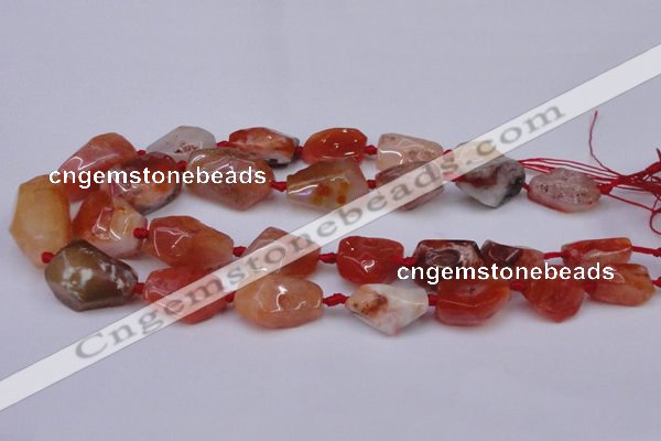 CNG1711 15.5 inches 15*20mm - 20*30mm nuggets red agate beads