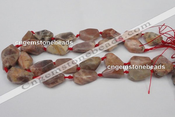 CNG1714 15.5 inches 15*20mm - 20*30mm nuggets sunstone beads