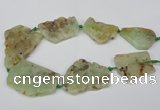 CNG1726 15.5 inches 30*40mm - 40*60mm freeform prehnite beads