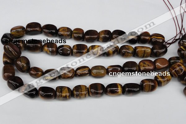 CNG18 15.5 inches 12*17mm nuggets yellow tiger eye gemstone beads