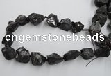 CNG1815 15.5 inches 15*20mm - 20*25mm nuggets plated rose quartz beads