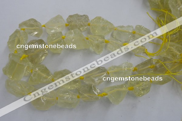 CNG1823 15.5 inches 20*25mm - 25*30mm nuggets lemon quartz beads