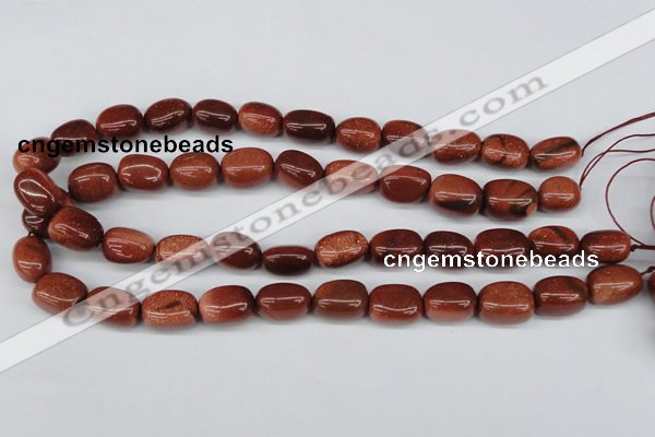 CNG19 15.5 inches 12*17mm nuggets goldstone gemstone beads