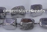 CNG2000 15.5 inches 8*12mm - 10*15mm nuggets plated quartz beads