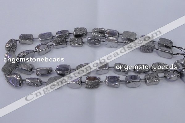 CNG2000 15.5 inches 8*12mm - 10*15mm nuggets plated quartz beads