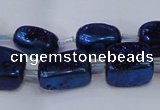 CNG2004 15.5 inches 8*12mm - 10*15mm nuggets plated quartz beads