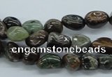 CNG201 15.5 inches 8*10mm nuggets rainbow agate gemstone beads