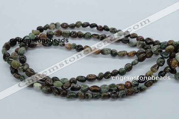 CNG201 15.5 inches 8*10mm nuggets rainbow agate gemstone beads