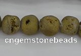 CNG2011 15.5 inches 8*10mm - 10*14mm nuggets plated druzy agate beads