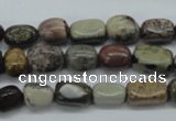 CNG202 15.5 inches 8*13mm nuggets leopard skin jasper beads