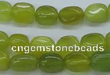 CNG204 15.5 inches 8-9mm*10-12mm nuggets Korean jade gemstone beads