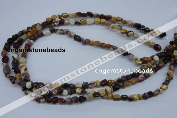 CNG206 15.5 inches 6*8mm nuggets mookaite gemstone beads