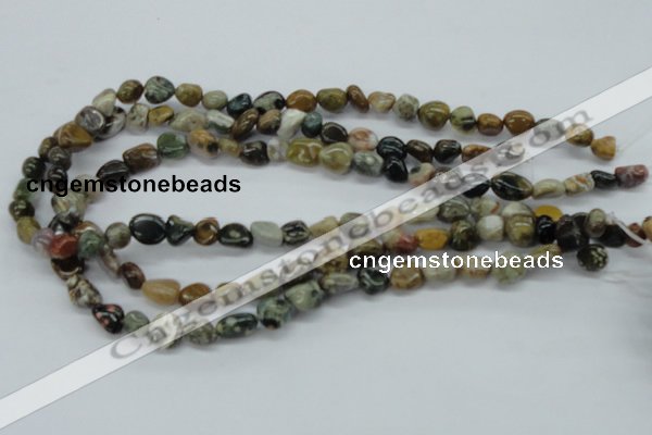 CNG209 15.5 inches 7*9mm nuggets ocean stone beads