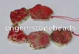 CNG2115 8 inches 25*35mm - 30*40mm freeform sea sediment jasper beads