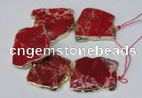 CNG2121 8 inches 30*45mm - 40*48mm freeform sea sediment jasper beads