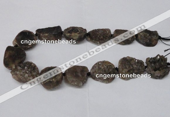 CNG2130 15.5 inches 18*25mm - 25*30mm nuggets druzy agate beads