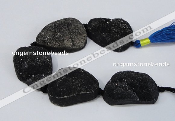 CNG2134 7.5 inches 25*30mm - 30*35mm freeform agate beads