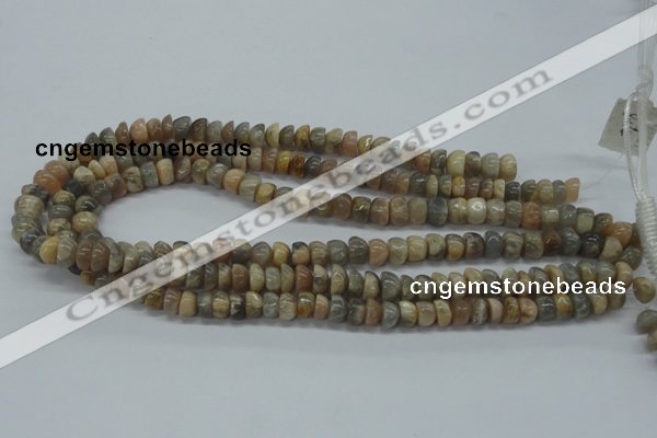 CNG214 15.5 inches 6*8mm nuggets moonstone gemstone beads