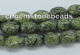 CNG215 15.5 inches 8*10mm nuggets green lace gemstone beads