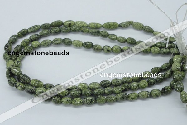 CNG215 15.5 inches 8*10mm nuggets green lace gemstone beads