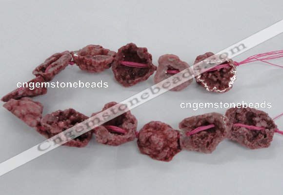 CNG2160 15.5 inches 25*35mm - 35*40mm nuggets druzy agate beads