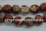 CNG217 15.5 inches 10*12mm nuggets red jasper gemstone beads