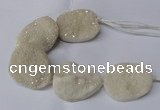 CNG2170 7.5 inches 25*35mm - 35*40mm freeform druzy agate beads