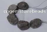 CNG2171 7.5 inches 25*35mm - 35*40mm freeform druzy agate beads