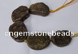 CNG2172 7.5 inches 25*35mm - 35*40mm freeform druzy agate beads