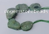 CNG2174 7.5 inches 25*35mm - 35*40mm freeform druzy agate beads